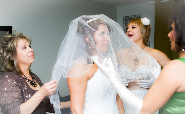 Marin Wedding Family Putting on the Veil